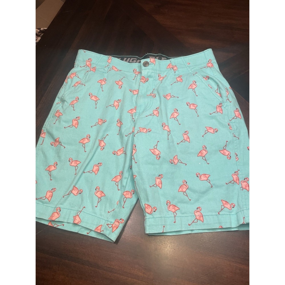 Plugg Flex Flamingo Shorts Waist 33 Inseam 9 Comfort Waistband